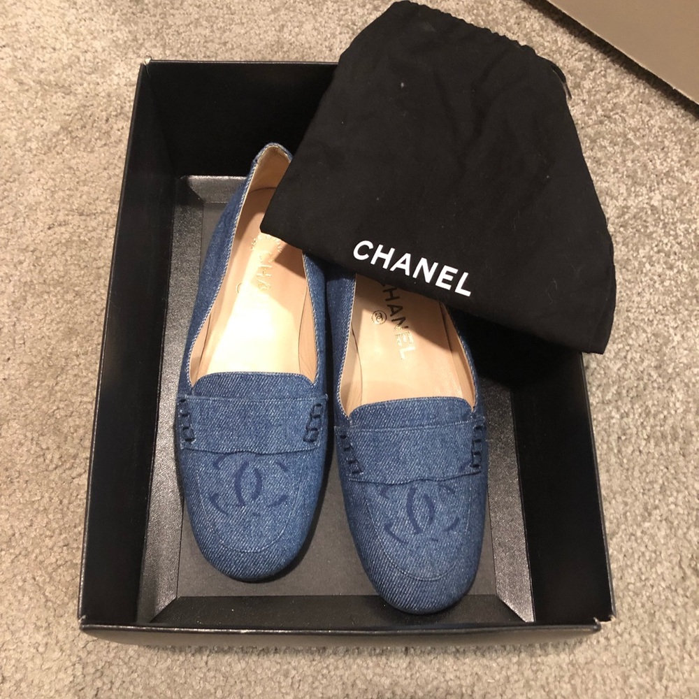 Vintage denim chanel loafers size 36 - Picture 3 of 8